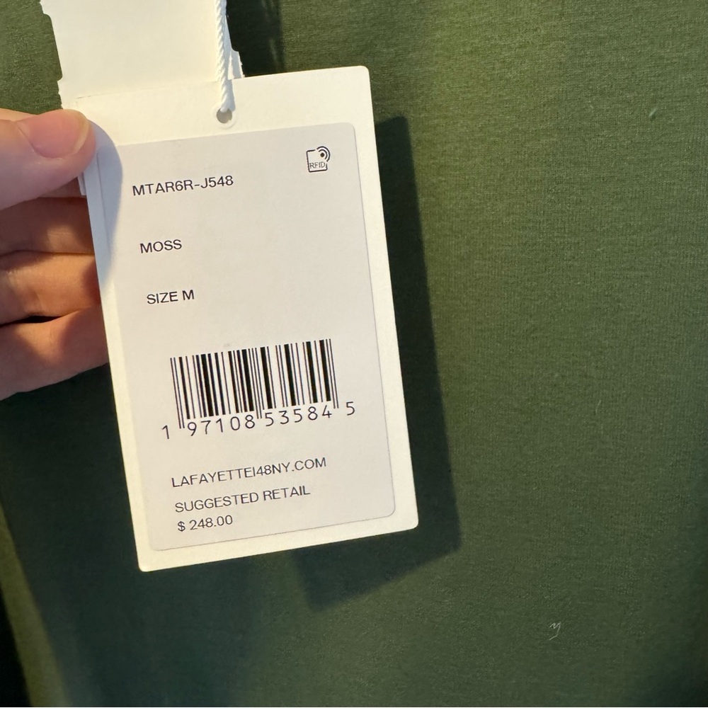 NWT Lafayette 148 New York Moss Green Tank Top | M - Picture 4 of 6